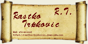 Rastko Trpković vizit kartica